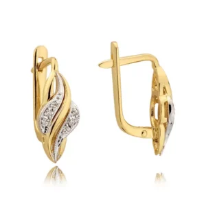 Uniwersalne kolczyki złote o eleganckim wykończeniu.