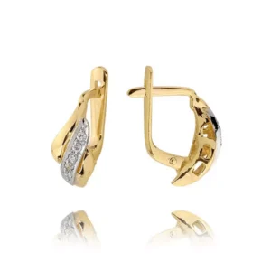 Stylowe kolczyki wykonane z wysokiej jakości złota.