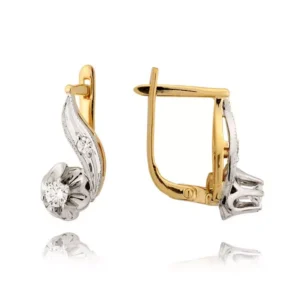 Uniwersalne kolczyki złote o eleganckim wykończeniu.