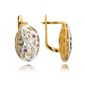 Złote kolczyki o klasycznej i ponadczasowej formie.