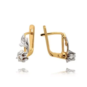 Stylowe kolczyki wykonane z wysokiej jakości złota.