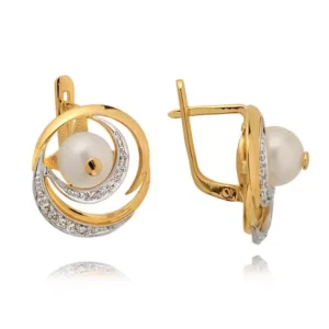 Stylowe kolczyki wykonane z wysokiej jakości złota.