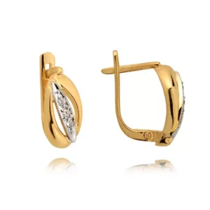 Uniwersalne kolczyki złote o eleganckim wykończeniu.