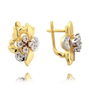 Uniwersalne kolczyki złote o eleganckim wykończeniu.