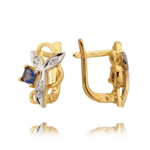 Uniwersalne kolczyki złote o eleganckim wykończeniu.