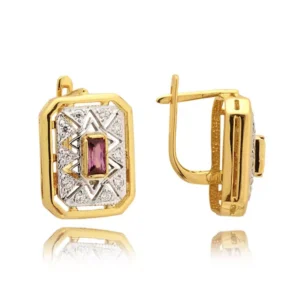 Stylowe kolczyki wykonane z wysokiej jakości złota.