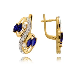 Stylowe kolczyki wykonane z wysokiej jakości złota.