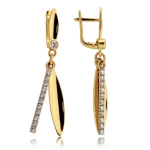 Uniwersalne kolczyki złote o eleganckim wykończeniu.