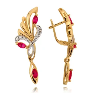 Złote kolczyki o klasycznej i ponadczasowej formie.