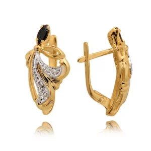 Uniwersalne kolczyki złote o eleganckim wykończeniu.