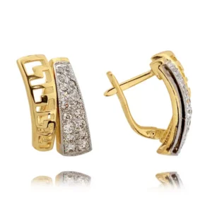 Stylowe kolczyki wykonane z wysokiej jakości złota.