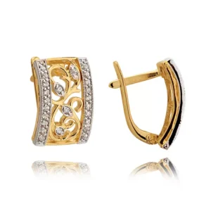 Złote kolczyki o klasycznej i ponadczasowej formie.