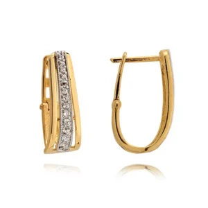 Uniwersalne kolczyki złote o eleganckim wykończeniu.