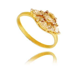 Delikatny pierścionek wykonany z wysokiej jakości złota.