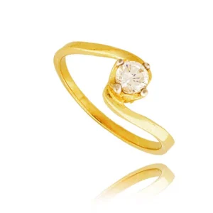 Delikatny pierścionek wykonany z wysokiej jakości złota.