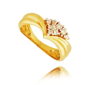 Delikatny pierścionek wykonany z wysokiej jakości złota.