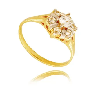 Delikatny pierścionek wykonany z wysokiej jakości złota.