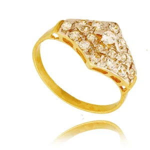 Delikatny pierścionek wykonany z wysokiej jakości złota.