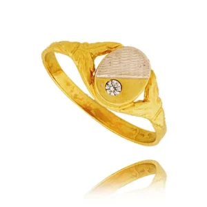 Delikatny pierścionek wykonany z wysokiej jakości złota.