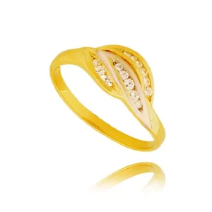 Delikatny pierścionek wykonany z wysokiej jakości złota.