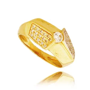 Delikatny pierścionek wykonany z wysokiej jakości złota.