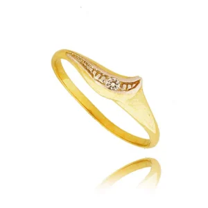 Elegancki pierścionek ze złota o ponadczasowym charakterze.