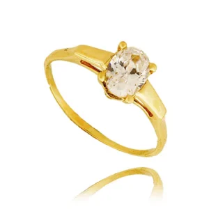 Delikatny pierścionek wykonany z wysokiej jakości złota.