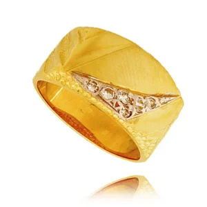 Delikatny pierścionek wykonany z wysokiej jakości złota.