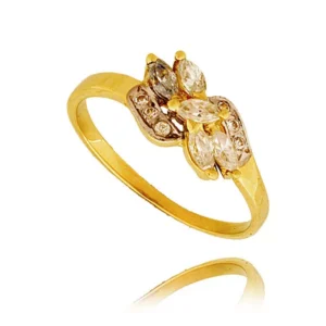 Delikatny pierścionek wykonany z wysokiej jakości złota.