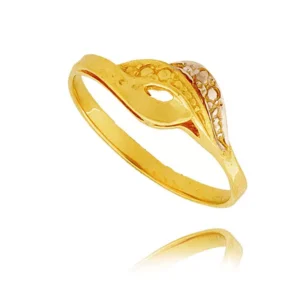 Delikatny pierścionek wykonany z wysokiej jakości złota.