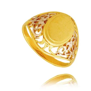 Delikatny pierścionek wykonany z wysokiej jakości złota.