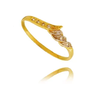 Delikatny pierścionek wykonany z wysokiej jakości złota.