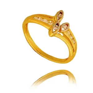 Delikatny pierścionek wykonany z wysokiej jakości złota.