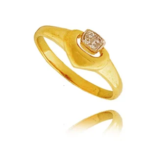 Delikatny pierścionek wykonany z wysokiej jakości złota.