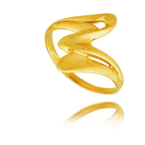 Pierścionek ze złota łączący klasykę z nowoczesnością.