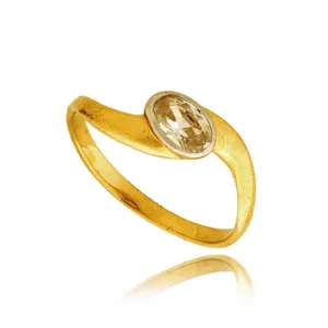 Pierścionek ze złota łączący klasykę z nowoczesnością.