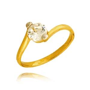 Delikatny pierścionek wykonany z wysokiej jakości złota.