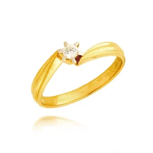 Delikatny pierścionek wykonany z wysokiej jakości złota.