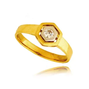 Elegancki pierścionek ze złota o ponadczasowym charakterze.