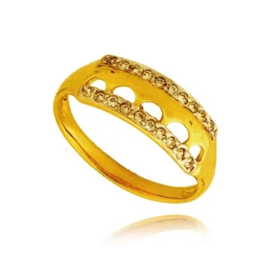 Delikatny pierścionek wykonany z wysokiej jakości złota.