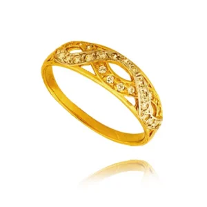 Elegancki pierścionek ze złota o ponadczasowym charakterze.