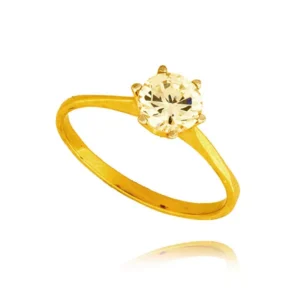 Pierścionek ze złota łączący klasykę z nowoczesnością.