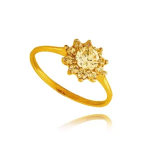 Delikatny pierścionek wykonany z wysokiej jakości złota.