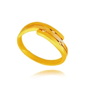 Elegancki pierścionek ze złota o ponadczasowym charakterze.