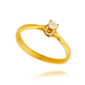 Elegancki pierścionek ze złota o ponadczasowym charakterze.