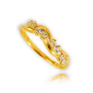 Elegancki pierścionek ze złota o ponadczasowym charakterze.