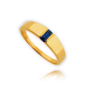 Pierścionek ze złota łączący klasykę z nowoczesnością.