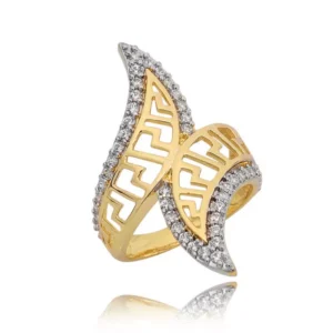 Delikatny pierścionek wykonany z wysokiej jakości złota.