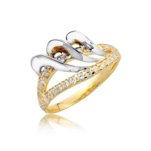 Elegancki pierścionek ze złota o ponadczasowym charakterze.