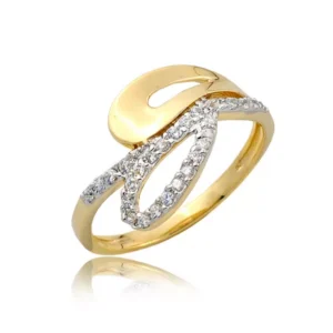 Delikatny pierścionek wykonany z wysokiej jakości złota.